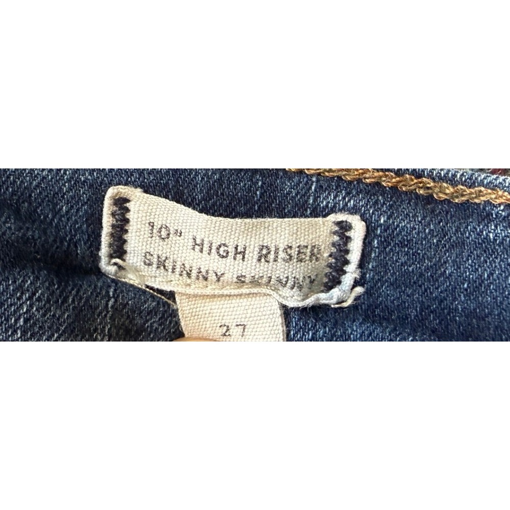 Madewell High-Rise Skinny Skinny Jeans Dark Wash Blue Stretch Womens 27 - Picture 10 of 10